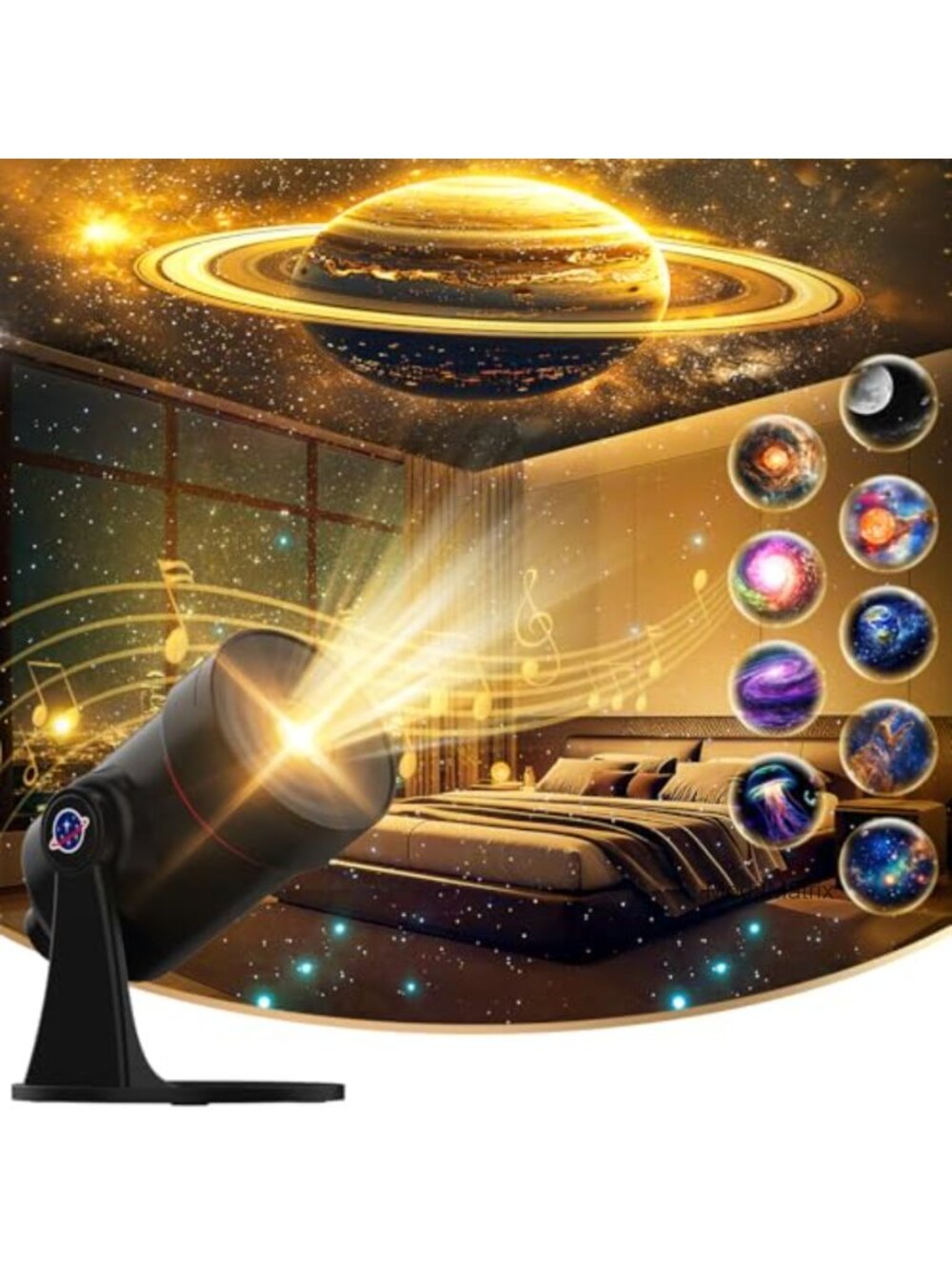 Galaxy Projector White Noise Machine 28 Sounds Starry Sky Night Light for